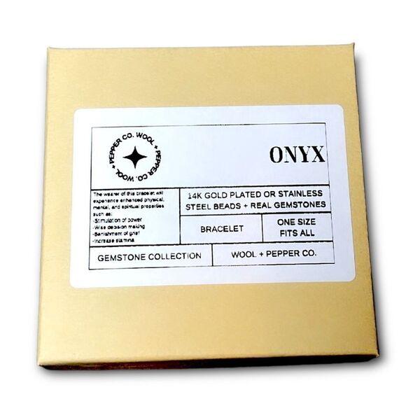 NWT Wool + Pepper Co. ONYX Bracelet - Picture 14 of 14